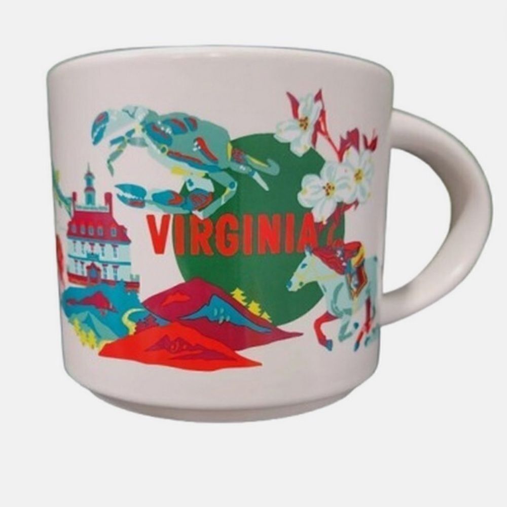 Starbucks Discovery Series Virginia 14 ounce White Mug with State Graphics